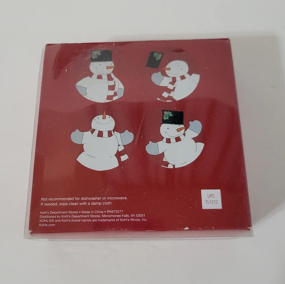 St.Nocholas Square Snowman Coaster Set